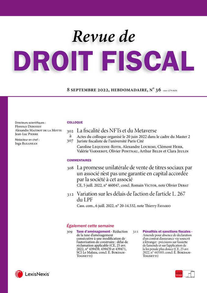 Revue Droit Fiscal n°36