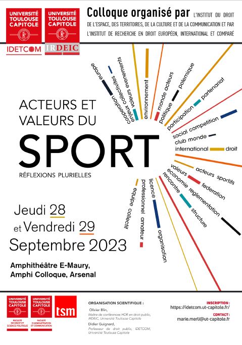 Affiche colloque valeurs du sport